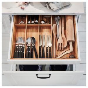 LIVNÄRA 24-piece cutlery set, black