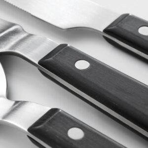 LIVNÄRA 24-piece cutlery set, black