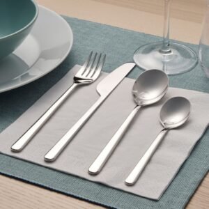 LÖFTESRIK 24-piece cutlery set, stainless steel